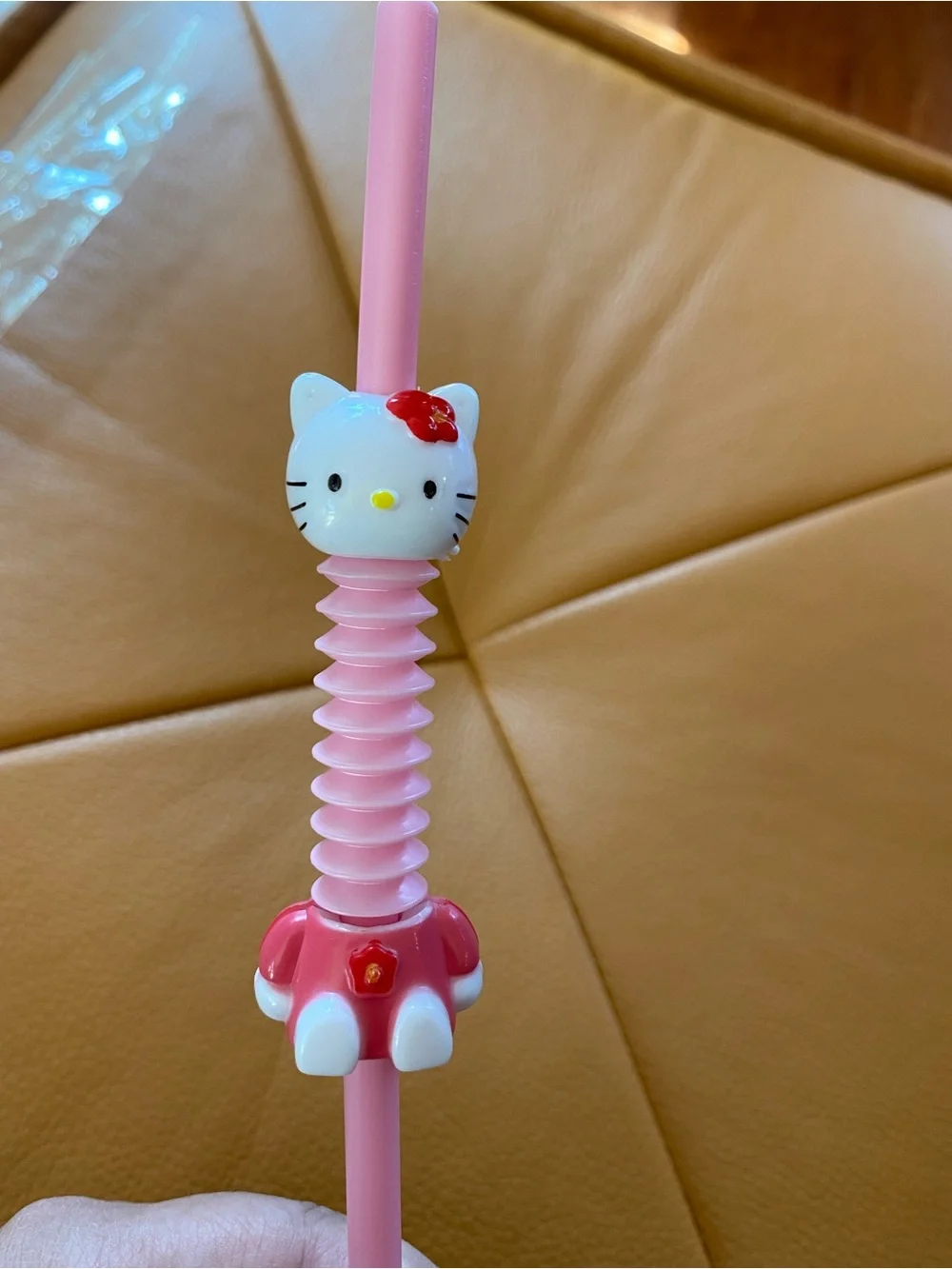 Pink Cat Character Party Straws - Cute Decorative Drinking Straws set of 10